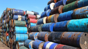 rusty oil drums