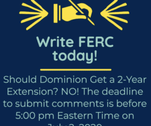 Action Needed! Please Write FERC  Tell them: No Way! Time’s up