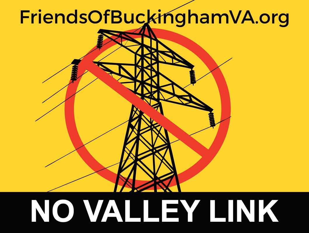 FriendsOfBuckinghamVA-No Valley Link sign
