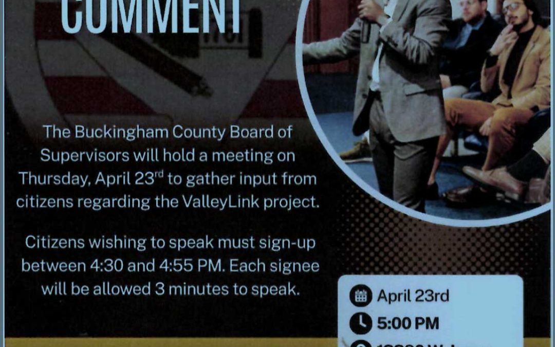 Public Comment Thursday April 23, 5 pm
