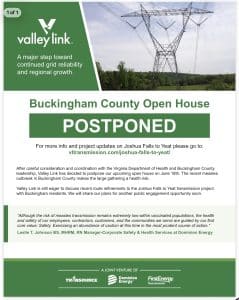 Buckingham County Open house postponed